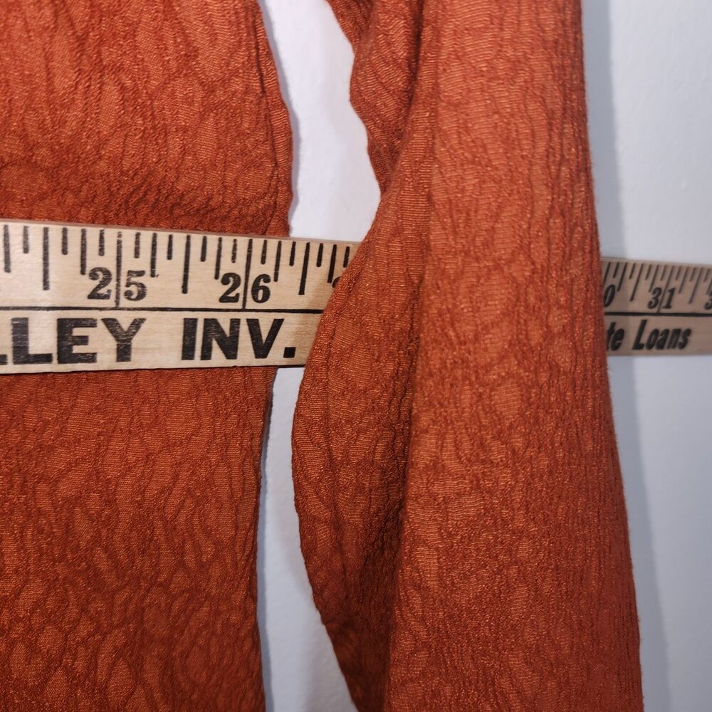 Ali Miles Jacket Orange Long French Sleeves Toggle Buttons Light Weight Size 1X - Picture 9 of 10